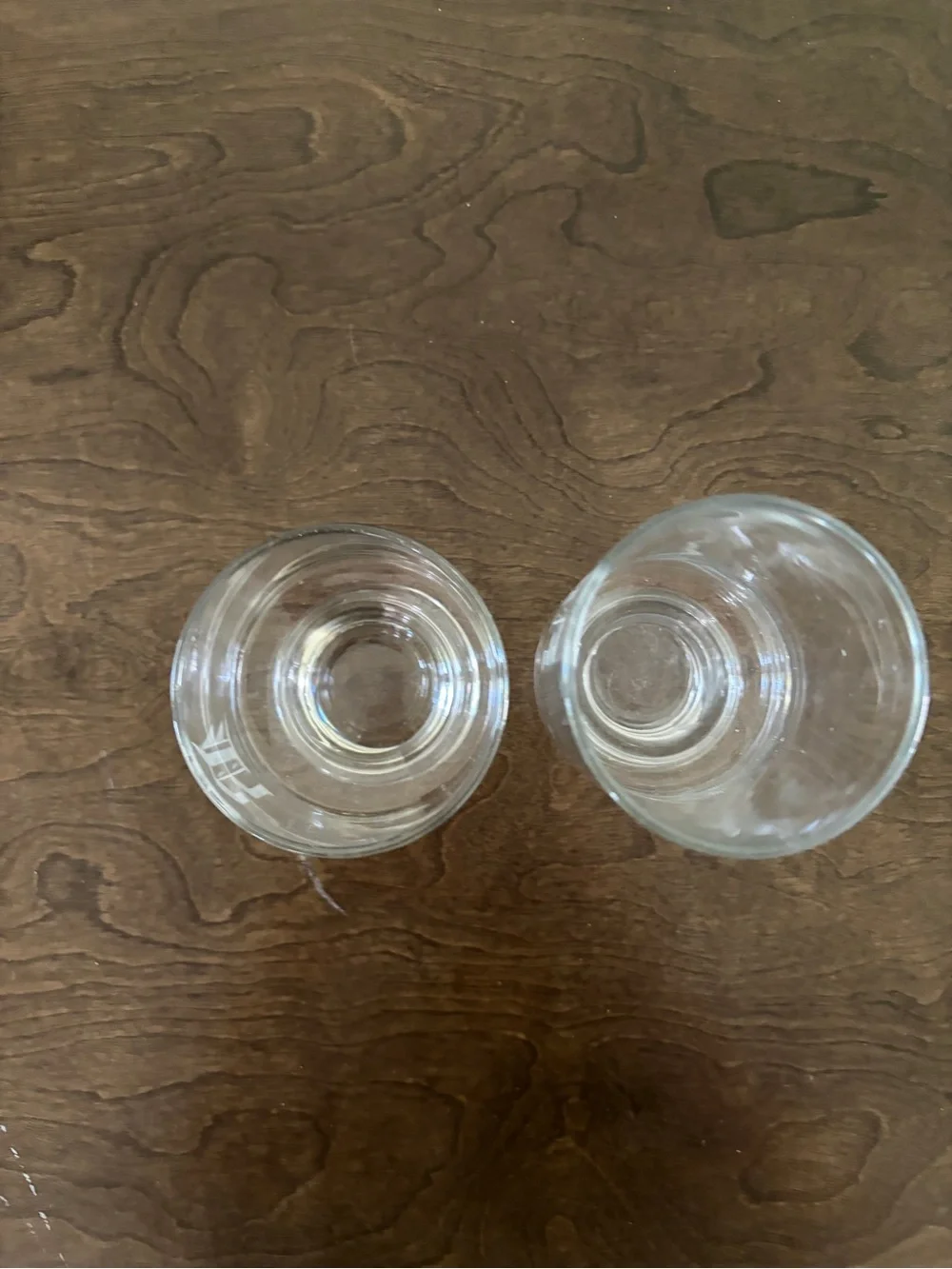 Vintage MCM Monogram R Footed Cocktail Glasses Set of 2 Highball Rocks Glass